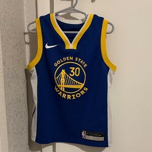 Nike Blue and Yellow Golden State Warriors #30 Jersey